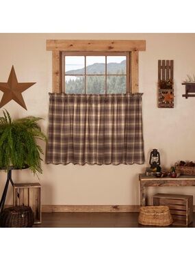 VHC Brands Rustic & Lodge Dawson Star Brown Plaid Tiers.